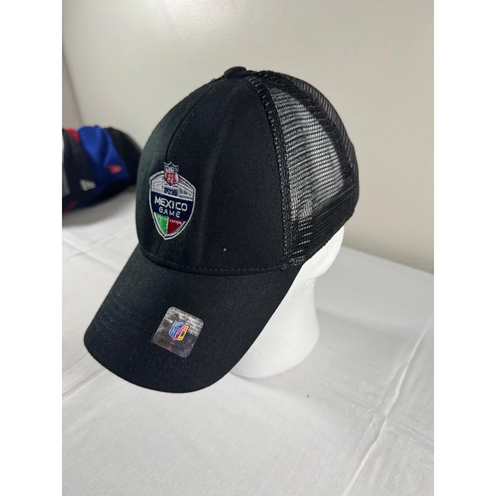 NFL 2016 Mexico Game New Era 39THIRTY Trucker Hat Black Mesh Stretch Fit M/L